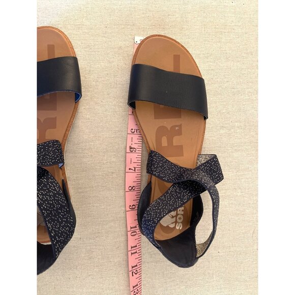 Sorel Womens Crisscross Strap Sandals Size Navy Blue size 8 - Picture 6 of 7